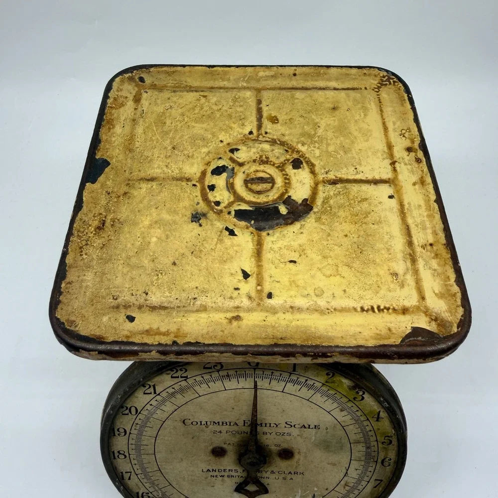 ⚖️ Antique‎ Landers Frary Clark Columbia Family Scale 1907 Patent Kitchen USA